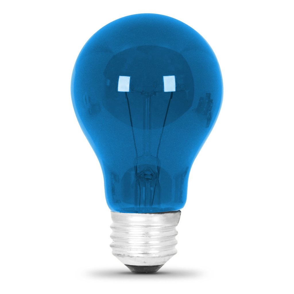 6 pack - Feit Electric 25A/TB/RP 25W A19 Blue Incandescent Light Bulb