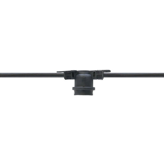 American Lighting LS-M-24-100-BK LIGHT STRING MED BASE 24IN BK 100'