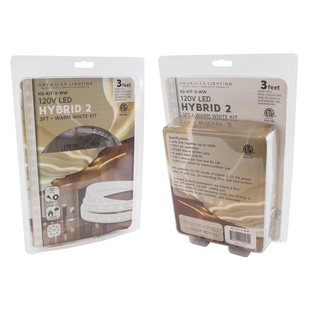 American Lighting H2-KIT-3-WW 120V HYBRID2 KIT 2700K WW 3FT 9W 150FT