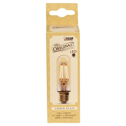 4 pack - Feit Electric T10/VG/LED 4W T10 LED Light Bulb
