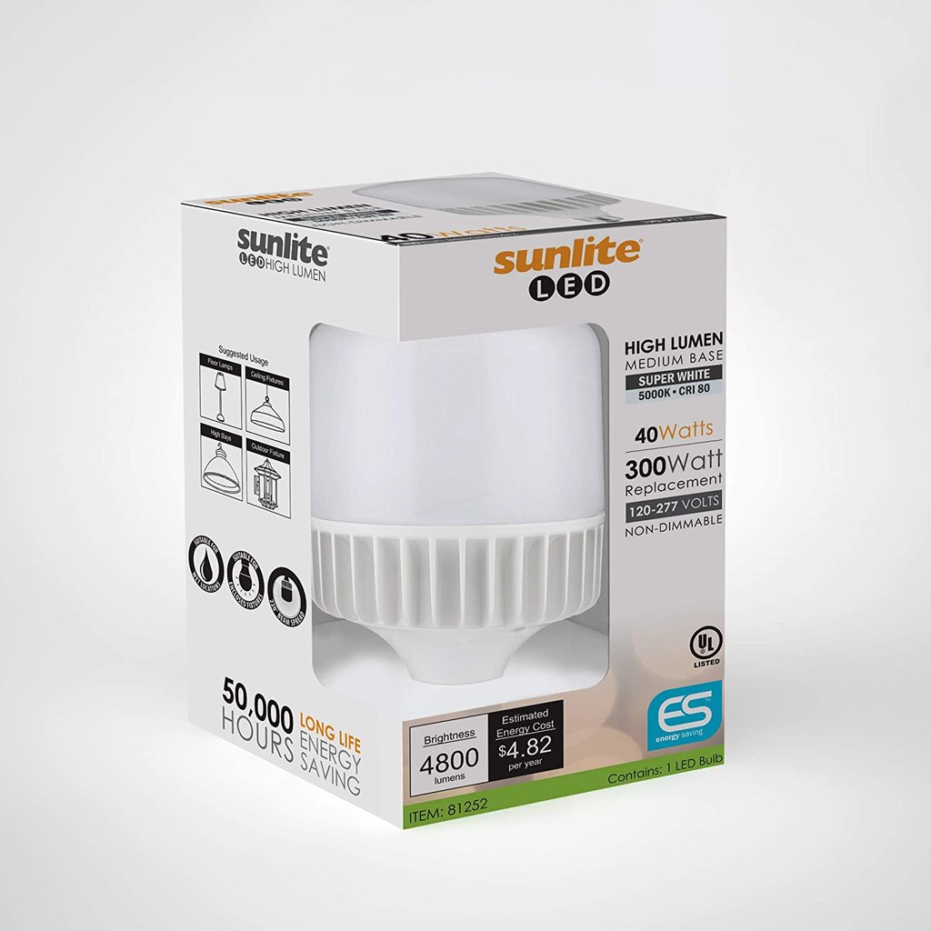 6 pack - Sunlite 81252-SU 40W LED Light Bulb
