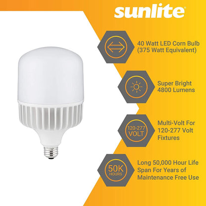6 pack - Sunlite 81252-SU 40W LED Light Bulb