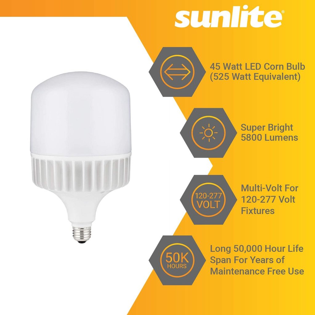6 pack - Sunlite 81266-SU 45W LED Light Bulb