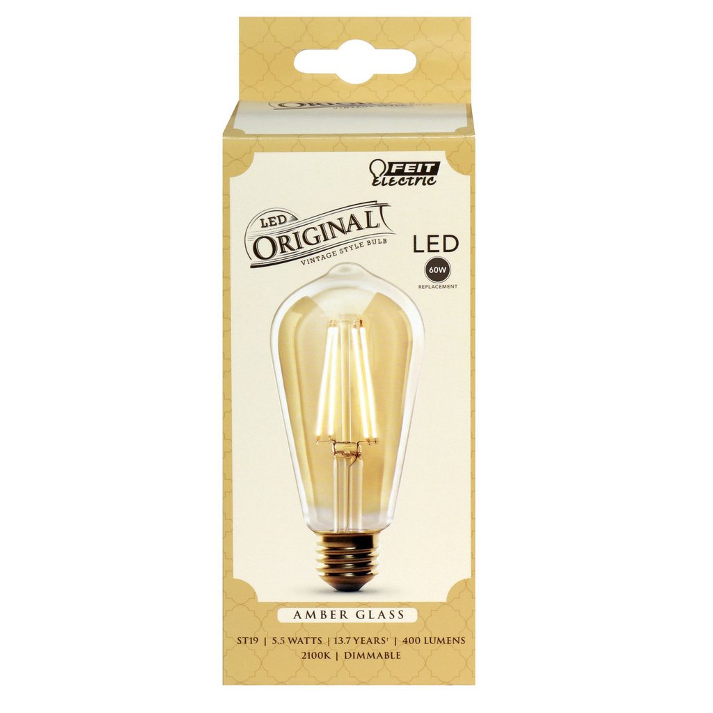 4 pack - Feit Electric ST19/VG/LED 5.5W ST19 LED Light Bulb