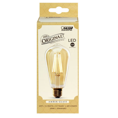 4 pack - Feit Electric ST19/VG/LED 5.5W ST19 LED Light Bulb