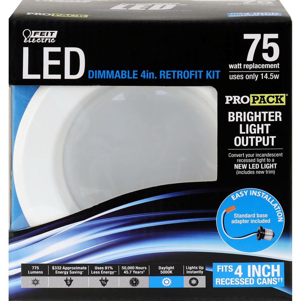 6 pack - Feit Electric LEDR4HO/950CA 14.5W 4" Round LED Downlight