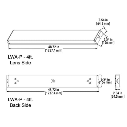 Halco 10299 40W LED Wraparound Dimmable Fixture ProLED Wrap Prismatic