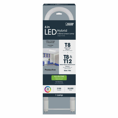 Feit Electric T848/840/AB/U6/LED 15W T8 U-Bend LED Light Bulb