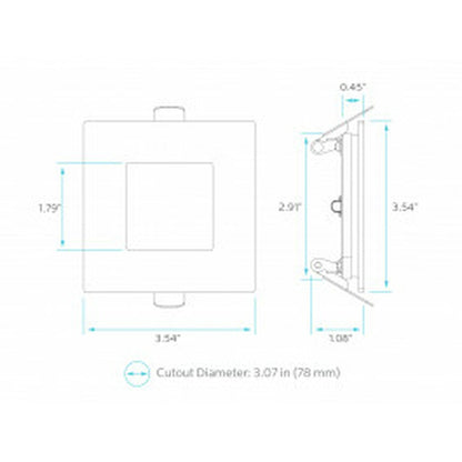 Luxrite LR23754 8W 3" Square LED Downlight Dimmable Fixture SQUARE