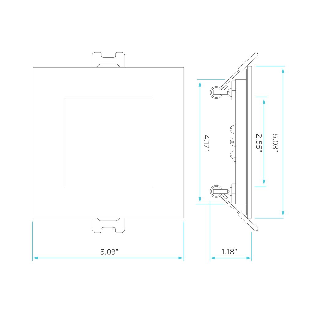 Luxrite LR23759 10W 4" Square LED Downlight Dimmable Fixture