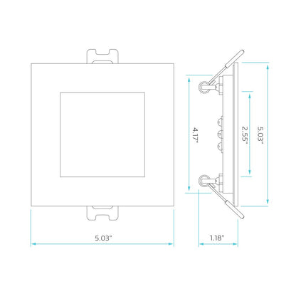 Luxrite LR23759 10W 4" Square LED Downlight Dimmable Fixture