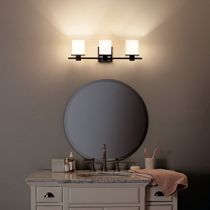 45151AP Fixture Tully 24" 3 Light Vanity with Satin Etched Cased Opal