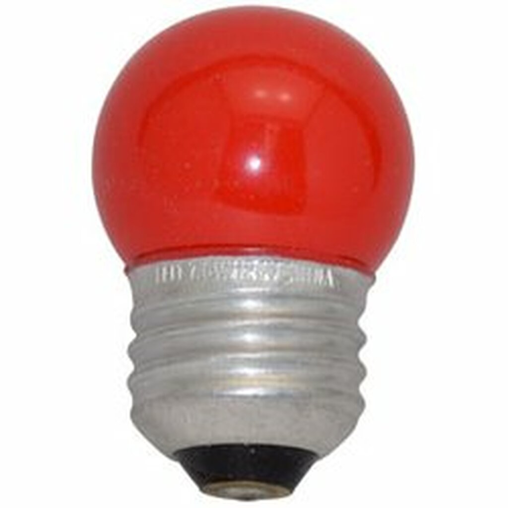 25 pack - Halco 7019 7.5W S11 Red Incandescent Light Bulb