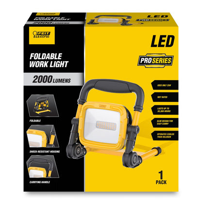 2 pack - Feit Electric WORK2000XLPLUGFOLD 25W LED Fixture 2000 Lumens