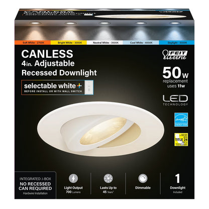 4 pack - Feit Electric LEDR4XT/ADJ/6WYCA 11W LED Adjustable Dimmable