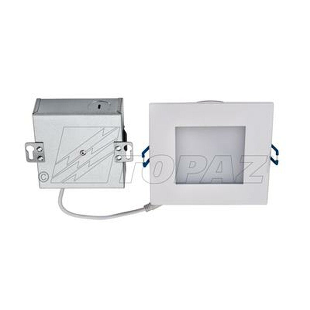 Topaz RDL/44SQ/9/WH/D-50 9W 4" Square LED Downlight Dimmable Fixture