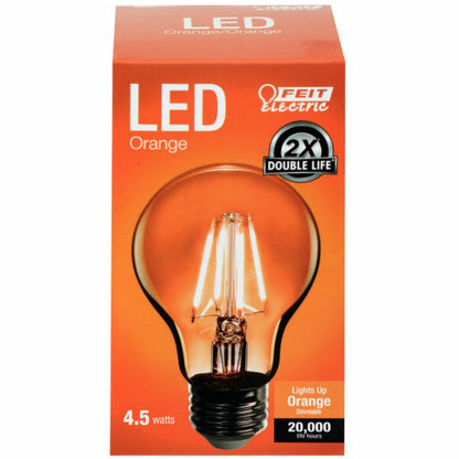 Feit Electric A19/TO/LED 4.5W A19 Orange LED Light Bulb
