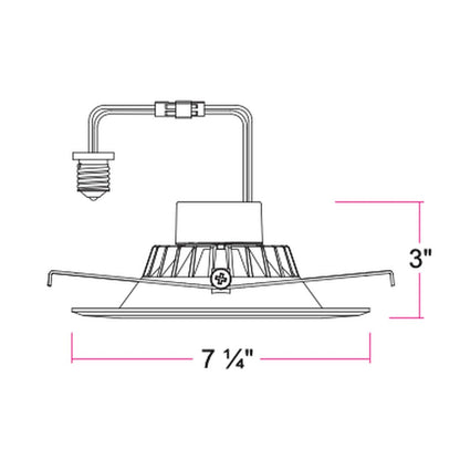 Topaz RTL/633WH/90/D-28 16W LED Downlight Retrofit Dimmable Fixture