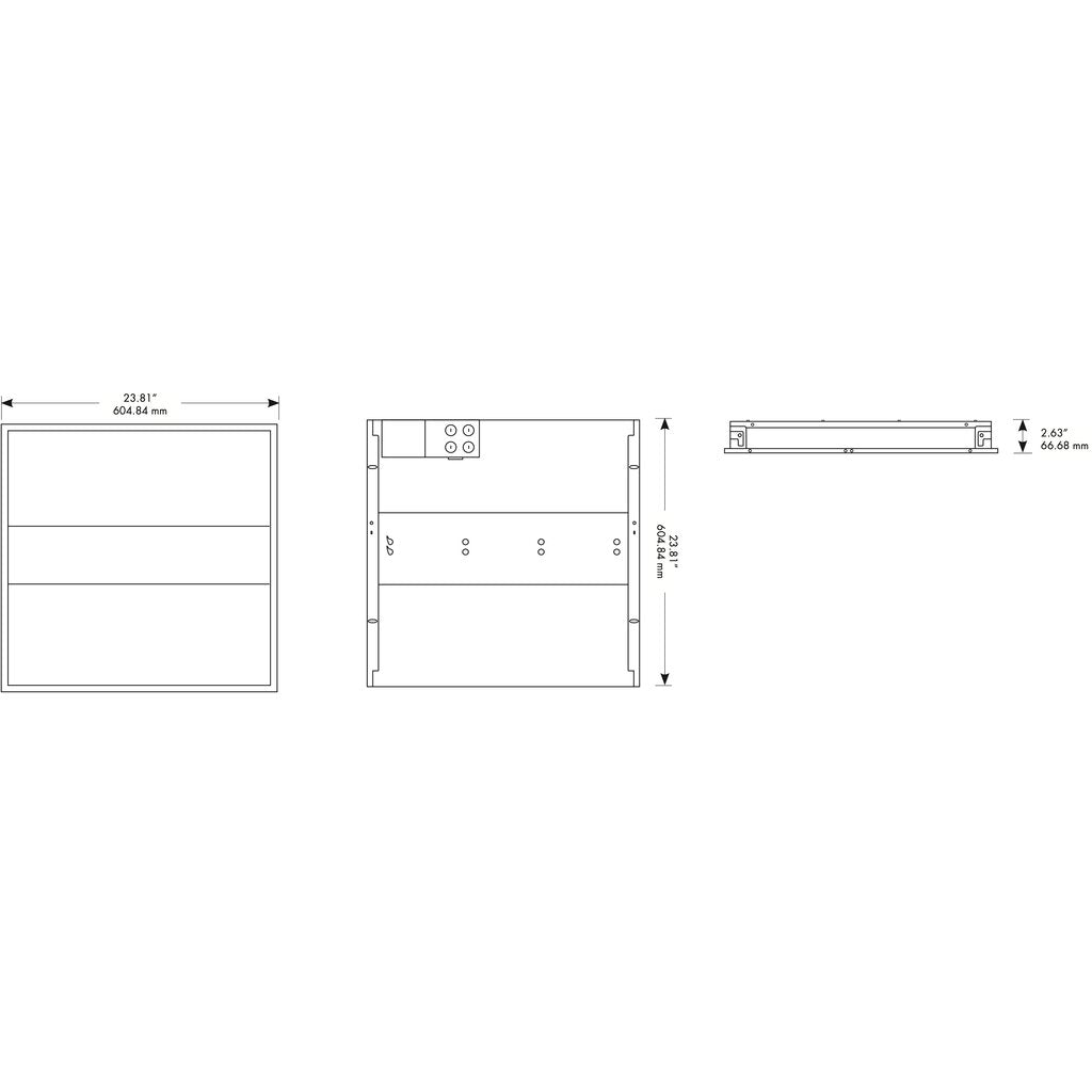 TCP TRV2UZD2335K 23W 2x2 LED Troffer Dimmable Fixture Indoor
