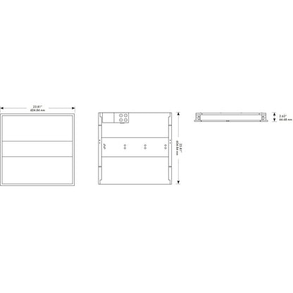 TCP TRV2UZD2335K 23W 2x2 LED Troffer Dimmable Fixture Indoor