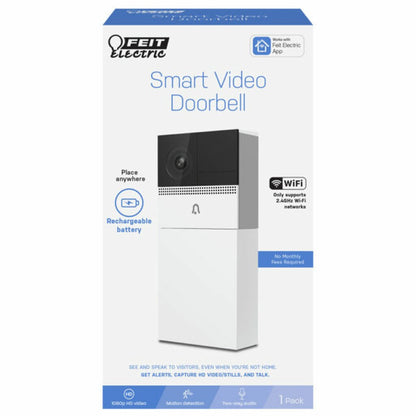 3 pack - Feit Electric CAM/DOOR/WIFI/BATG2 Doorbell Camera Smart Wi-Fi
