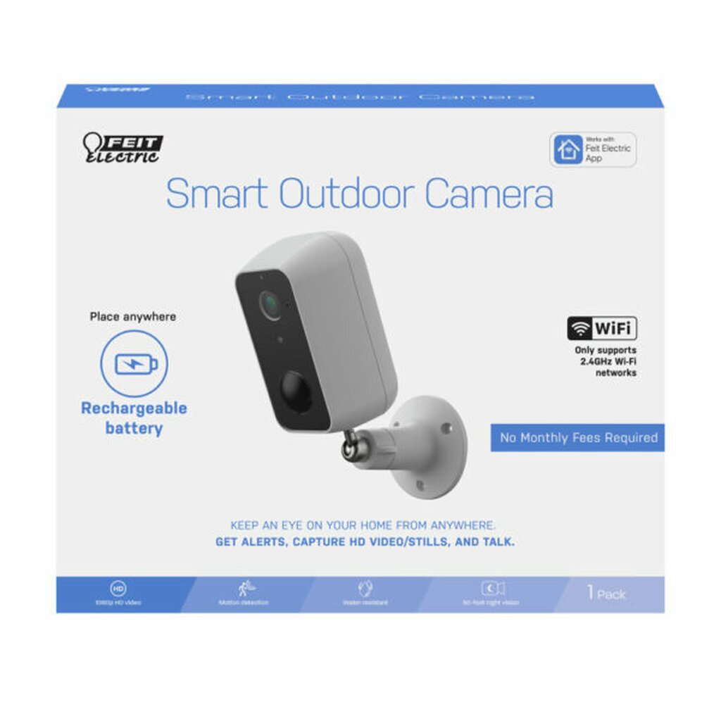 3 pack - Feit Electric CAM/WM/WIFI/BAT Camera Smart Wi-Fi Outdoor