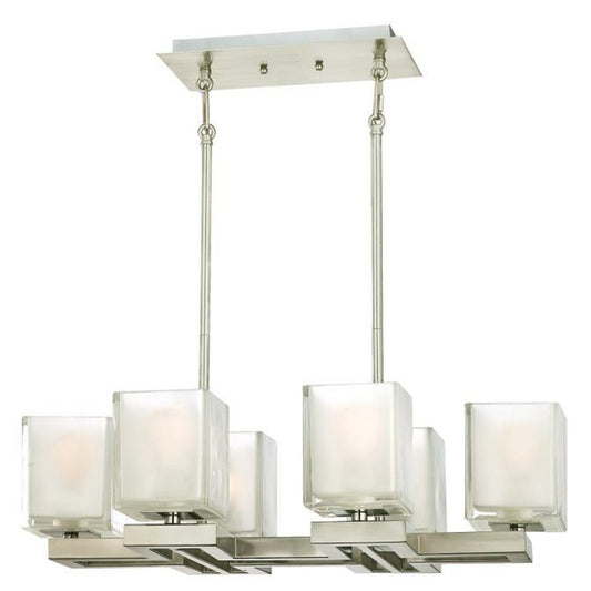 Westinghouse 6332100 Chandelier Fixture 6 Light Brushed Nickel Finish