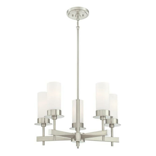 Westinghouse 6327000 Chandelier Fixture 5 Light Brushed Nickel Finish