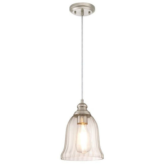 Westinghouse 6105900 Pendant Fixture 1 Light Mini Brushed Nickel