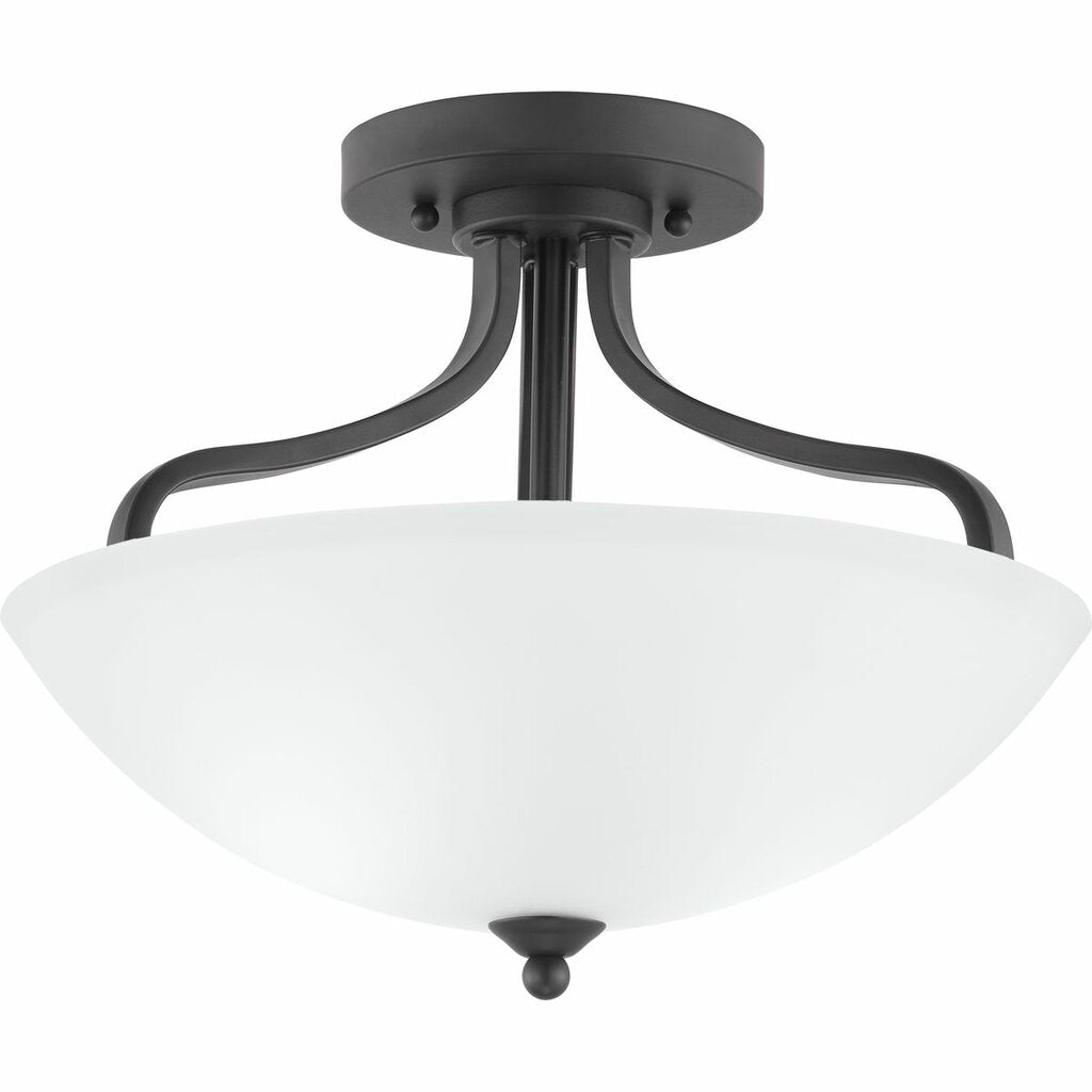 Progress Lighting P350136-020 Fixture The three-light semi-flush