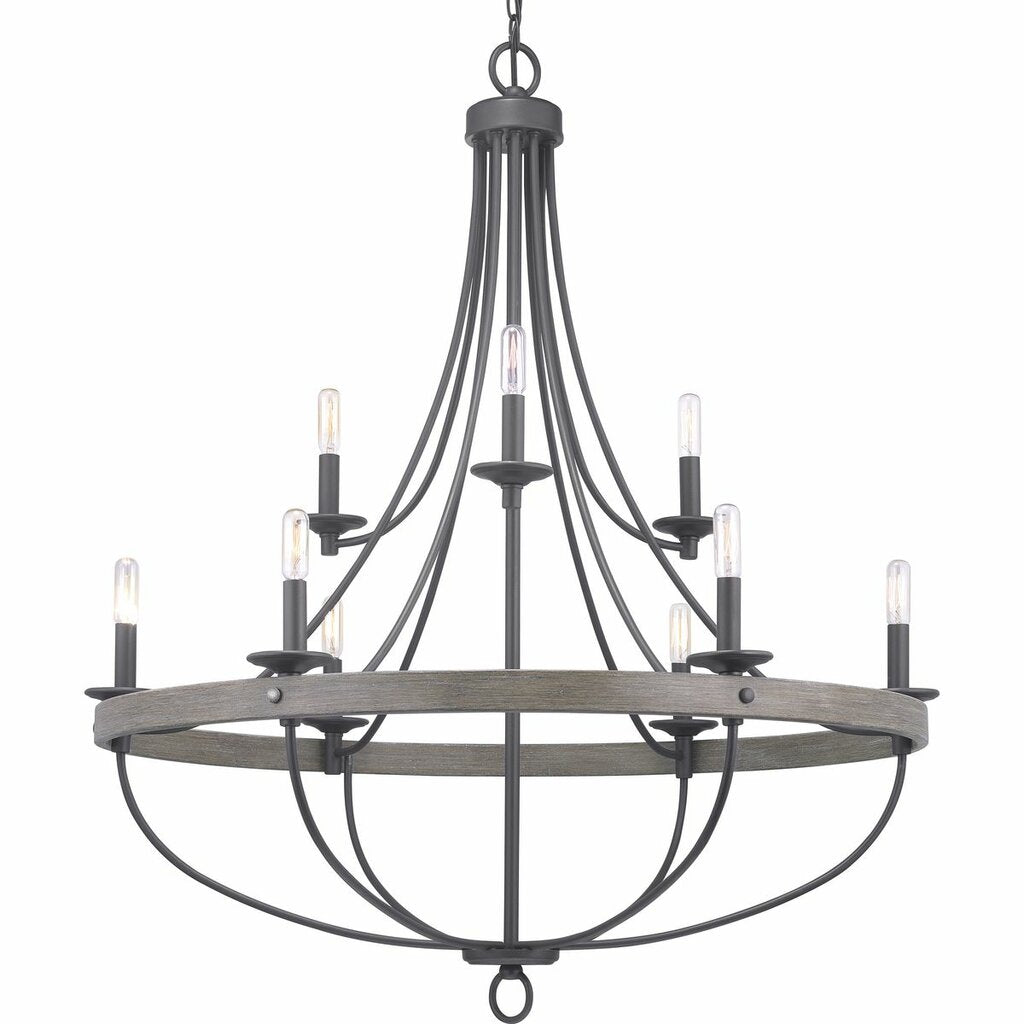 Progress Lighting P400159-143 Fixture The nine-light chandelier in the