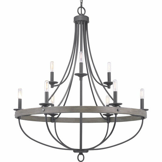 Progress Lighting P400159-143 Fixture The nine-light chandelier in the