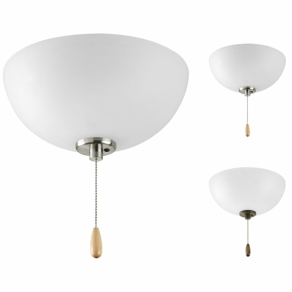 Progress Lighting P2650-01WB Fixture Two-light bowl fan kit with