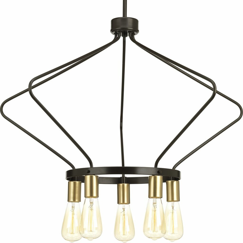 Progress Lighting P400105-020 Fixture The five-light chandelier in the