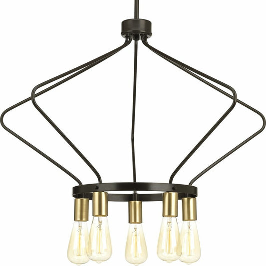 Progress Lighting P400105-020 Fixture The five-light chandelier in the