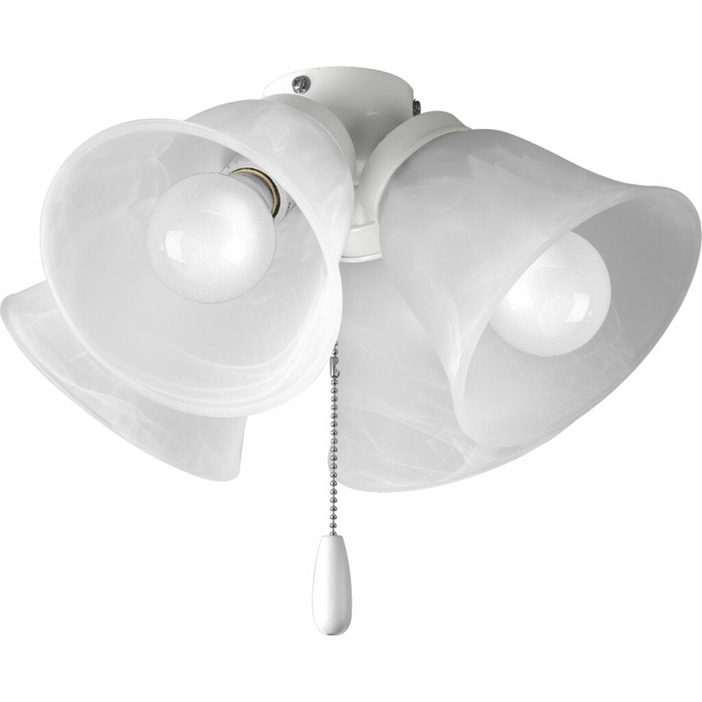 Progress Lighting P2643-30WB Fixture Four-light universal fan light