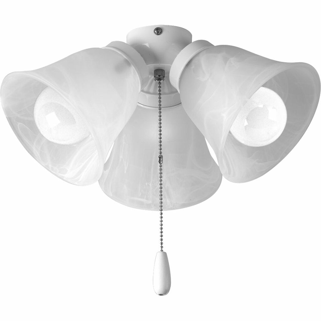 Progress Lighting P2642-30WB Fixture Three-light universal fan light