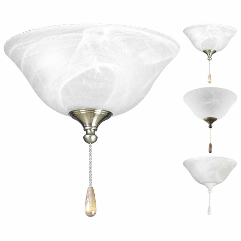 Progress Lighting P2612-01WB Fixture Alabaster style glass bowl