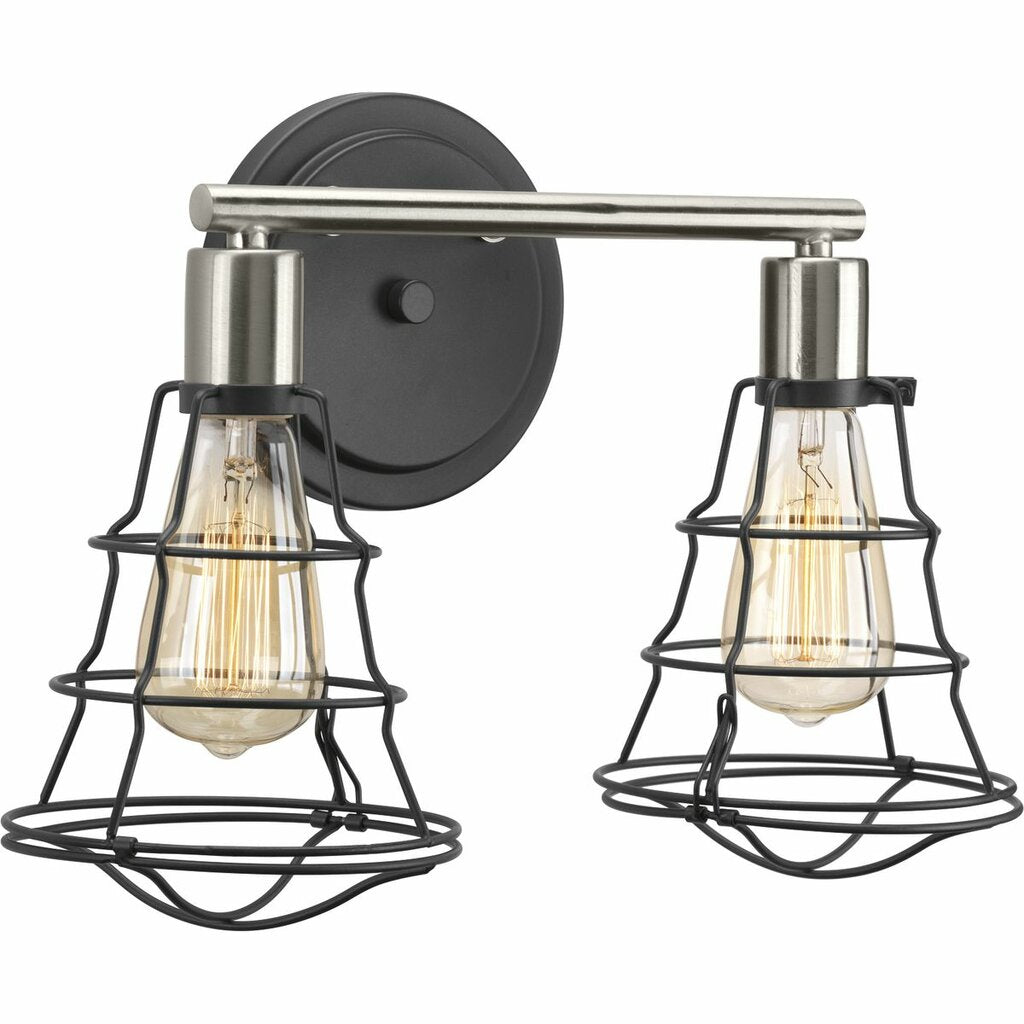 Progress Lighting P300029-143 Bath Fixture Inspired by industrial