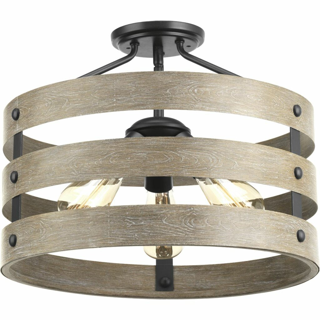 Progress Lighting P350049-143 Fixture Three circular bands wrap
