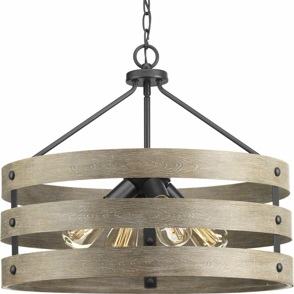 Progress Lighting P500023-143 Pendant Fixture Three circular bands