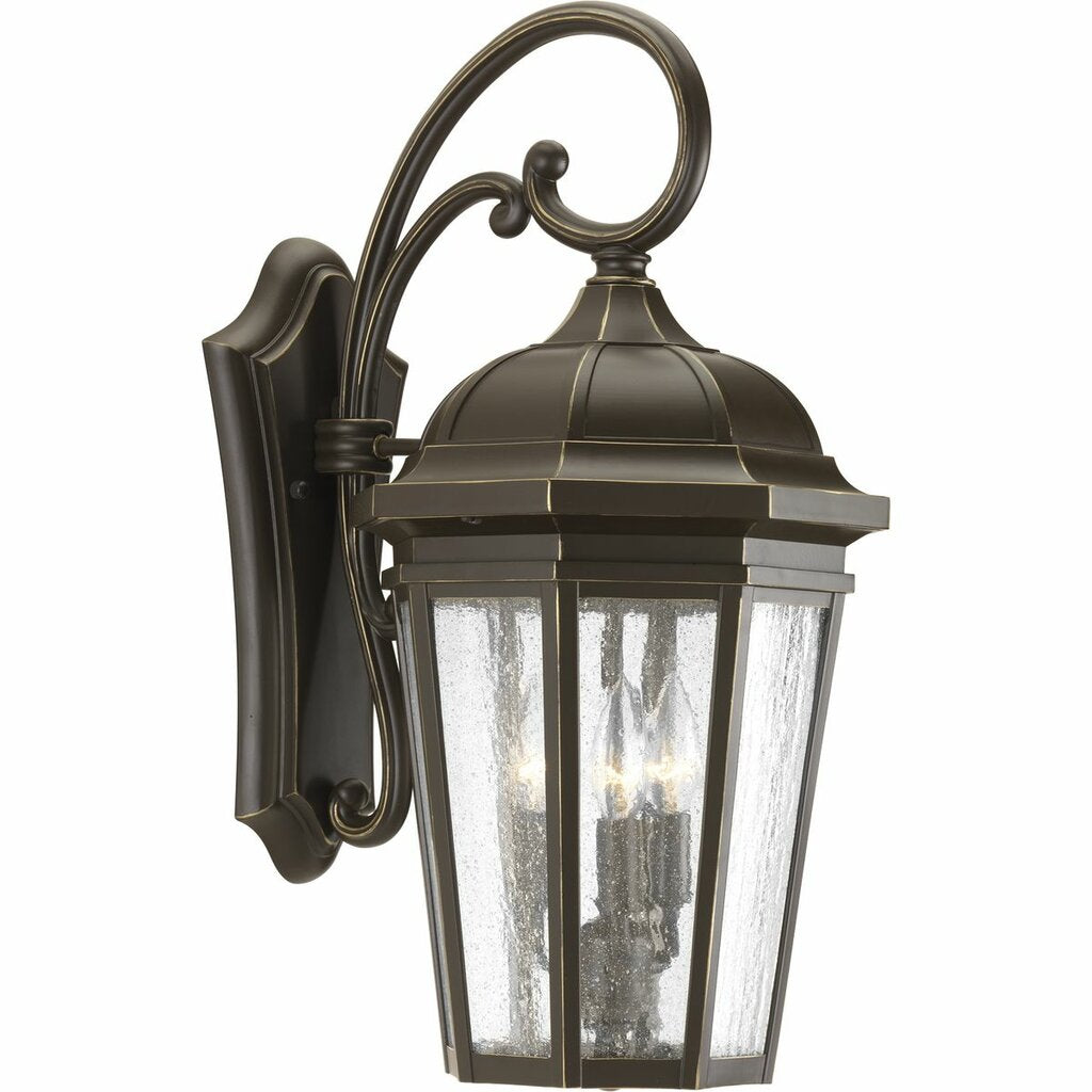 Progress Lighting P560016-020 Fixture The three-light wall lantern in