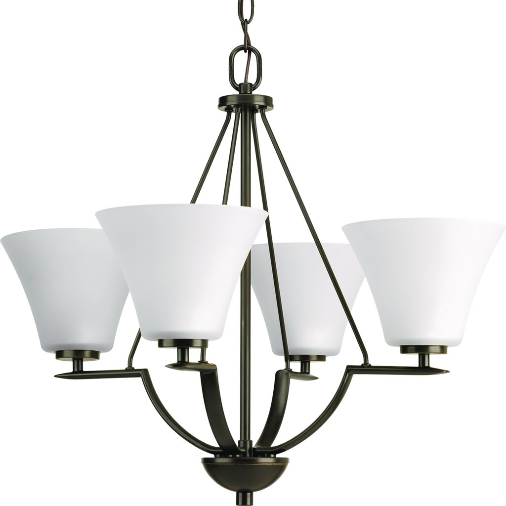 Progress Lighting P4622-20W Chandelier Fixture Four-light chandelier