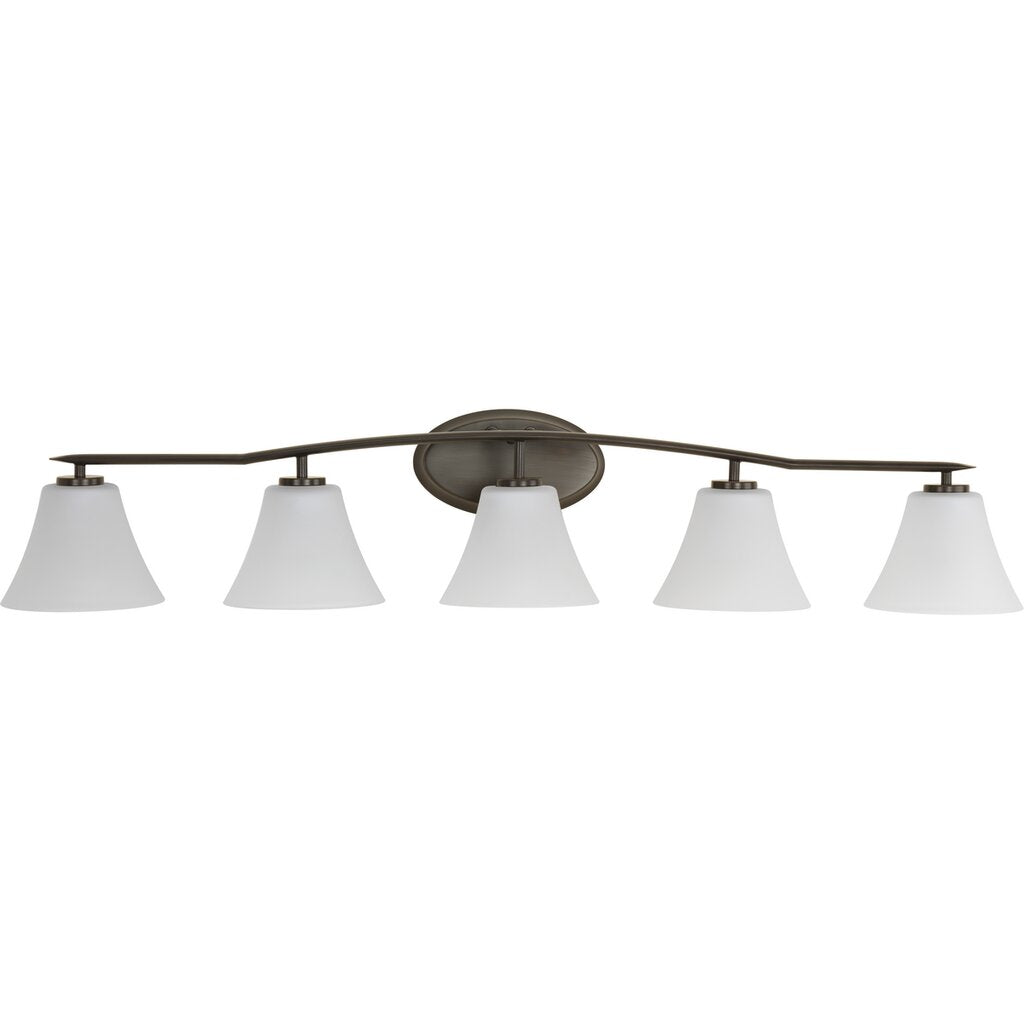 Progress Lighting P2016-20W Bath Fixture Five-light bath finished in