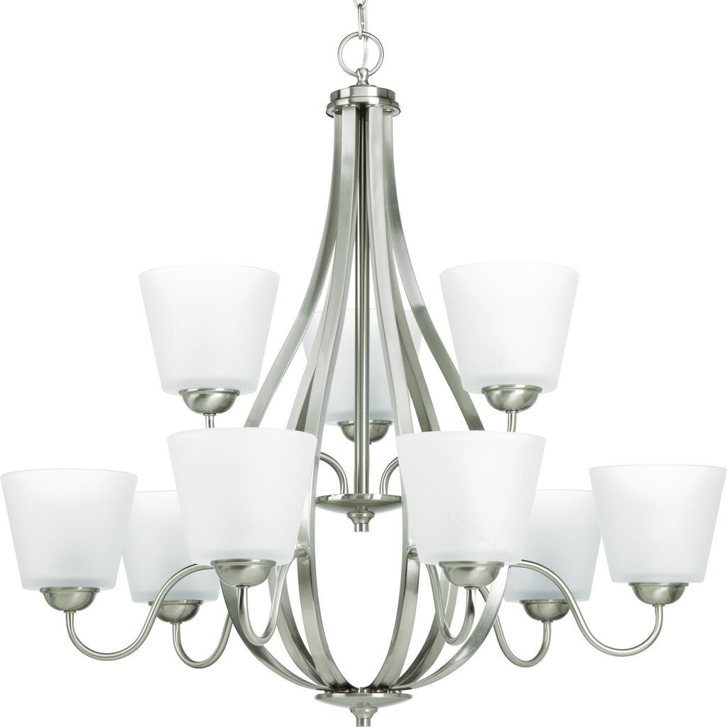 Progress Lighting P4747-09 Chandelier Fixture The nine-light two-tier
