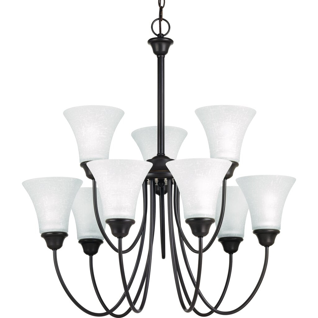 Progress Lighting P4743-20 Chandelier Fixture The nine-light two-tier