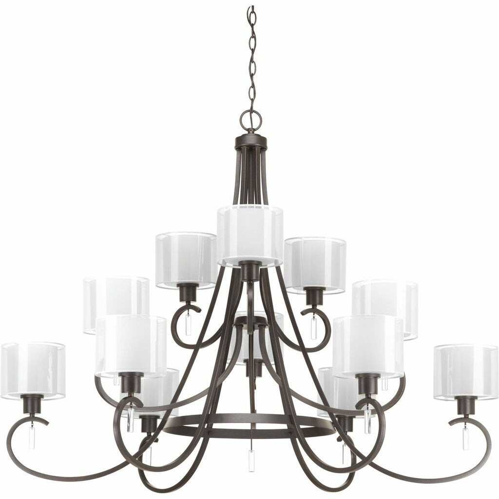 Progress Lighting P4725-20 Chandelier Fixture Twelve-light three-tier
