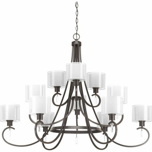 Progress Lighting P4725-20 Chandelier Fixture Twelve-light three-tier