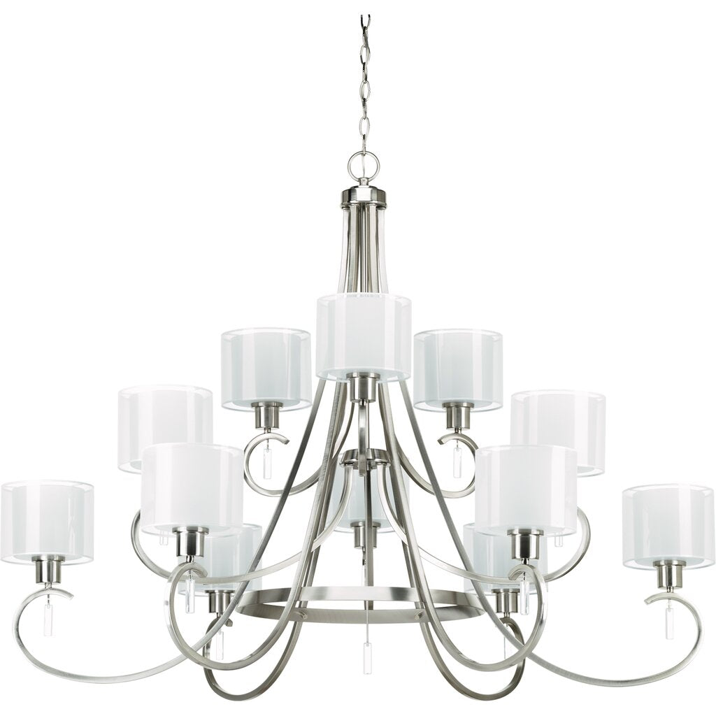 Progress Lighting P4725-09 Chandelier Fixture Twelve-light three-tier