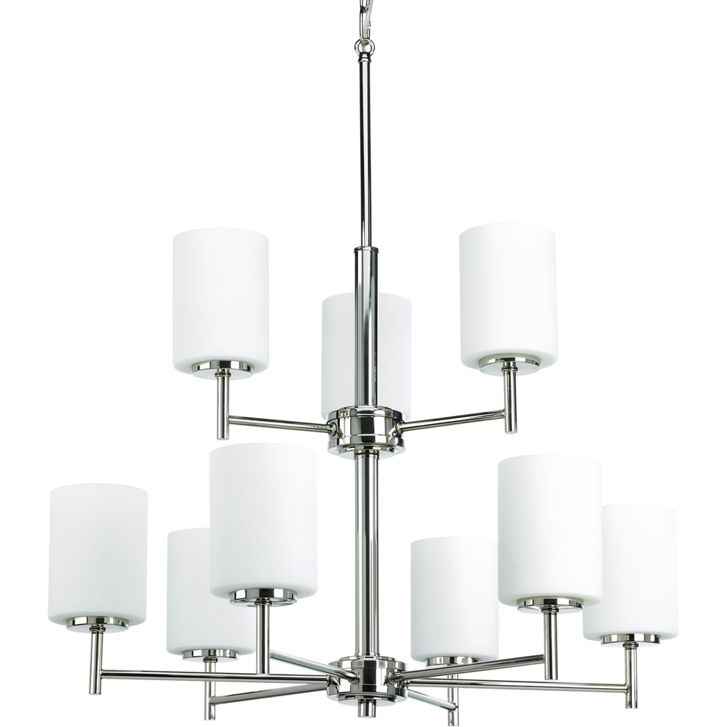 Progress Lighting P4726-104 Chandelier Fixture Nine-light two-tier